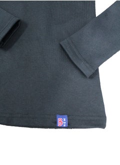 Bashayer Black winter blouse with high neck  - Image 3