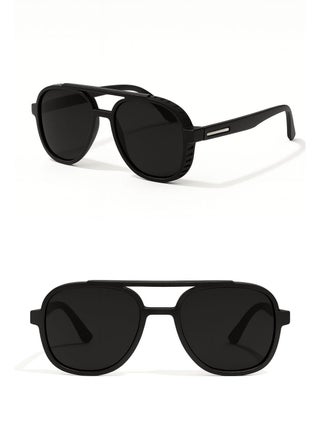 RETRO Men's Classic Aviator Sunglasses – Black Frame with Dark Lenses, UV400 Protection, Lightweight Metal Design for Everyday Style - pzsku/Z50B58A6A6599EB176A4DZ/45/1763625767/da96c9e0-7890-4a72-a0e0-148080f98313