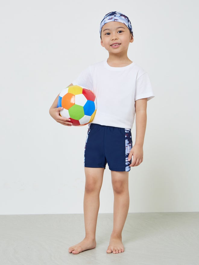 Styli Boys Printed Swim Shorts and Cap Set - Image 1