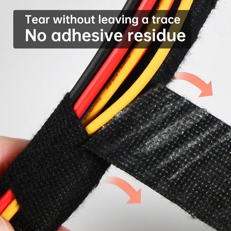 ECVV 2 Rolls Automotive Wire Harness Tape,15 Meter Electrical Insulation Black Self-Adhesive Fabric Noise Reduction Wrap Cord Cloth, High Temp Wiring Loom Protect Fix Cable - Image 4