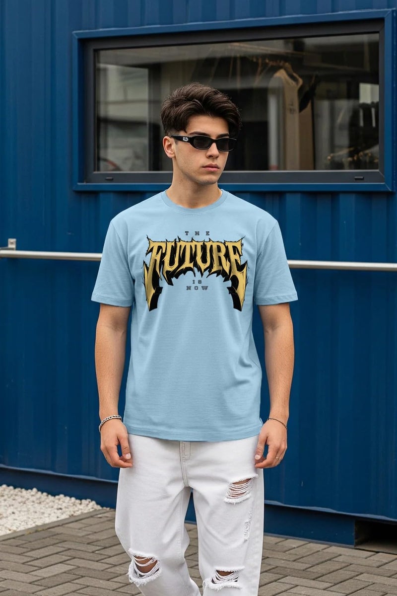 Veirdo® Pure Cotton Regular Fit Graphic Printed Round Neck Half Sleeve T-Shirt Combo for Men (PO3_TSH_V99_ALWY_FUTR_WARR_L) - Image 4