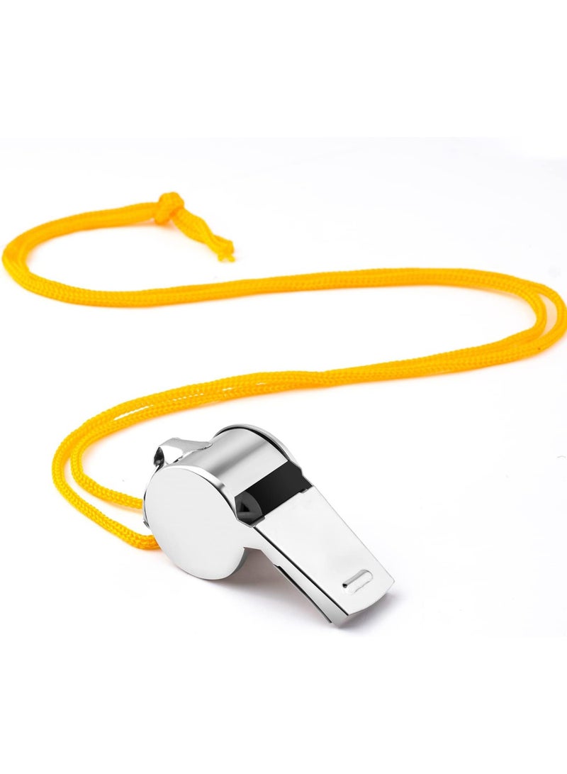 Generic 1 Pack Metal Sports Coach Whistle with Breakaway Lanyard – Loud & Crisp Sound for Referees, Coaches, Lifeguards – Lightweight Stainless Steel Whistle for Kids & Adults - Image 3