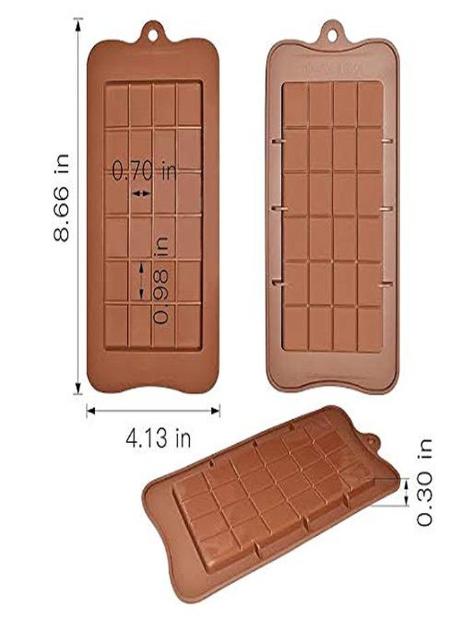 NF Noble Foods Silicone Bar Chocolate Mould Break Apart Choc Block Mould (Chocolate, Size : 19x16x2cm) - Image 4