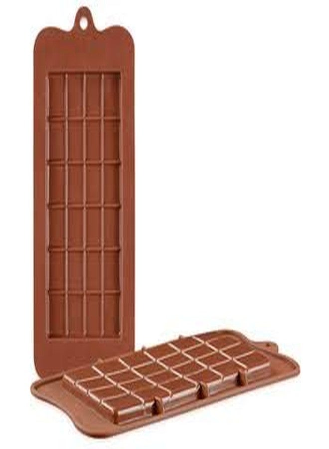 NF Noble Foods Silicone Bar Chocolate Mould Break Apart Choc Block Mould (Chocolate, Size : 19x16x2cm) - Image 2