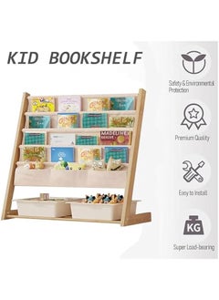 4-Tier Natural Wood Kids Bookshelf & Toy Organizer - Toddler Bookcase Rack for Bedroom or Playroom Storage - pzsku/Z50B5E9E893DF1E371F3AZ/45/_/1719989998/03dbaf9c-6bc6-417d-9d48-e5960936fee7