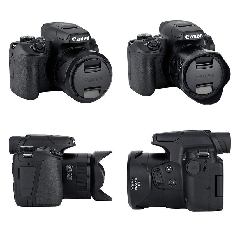 JJC Reversible Lens Hood Shade Protector for Canon PowerShot SX70 HS and SX60 HS Camera Replaces Canon LH-DC90 - Image 3