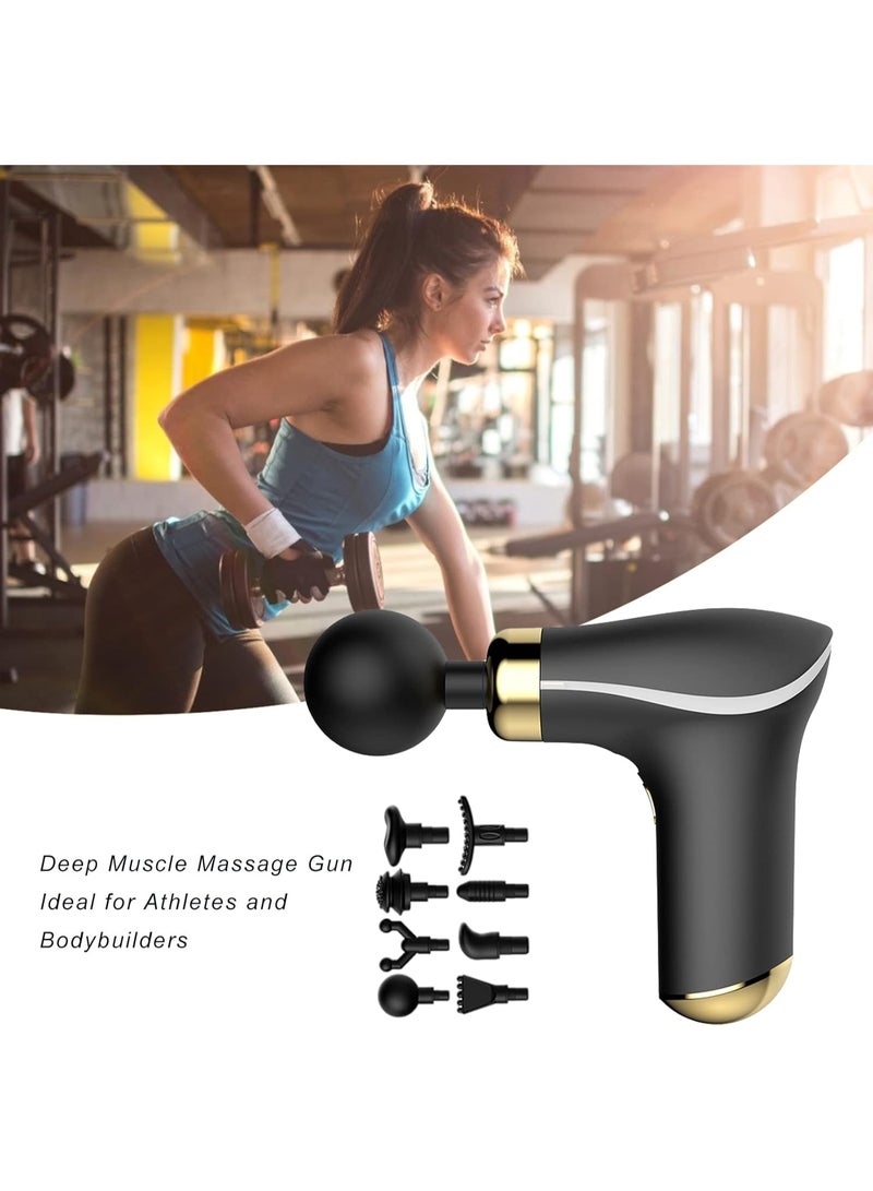 Houmt Percussion Massage Gun for Pain Relief – Deep Tissue Muscle Massager with 8 Heads, Cordless & Rechargeable Handheld Massager for Full Body Relaxation - Image 5