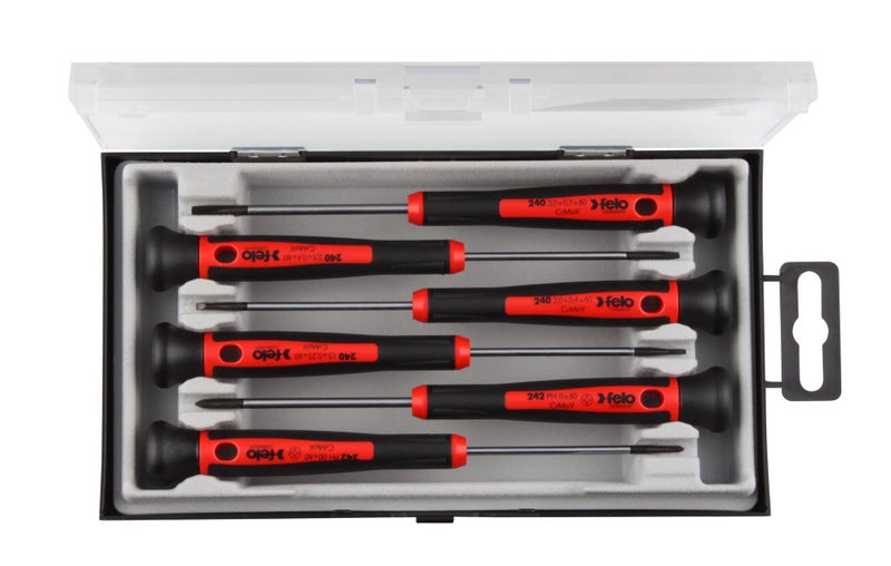 Felo 6 pc Slotted Phillips Precision Screwdriver Set