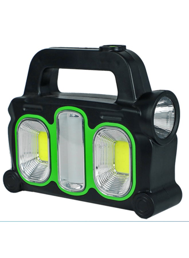Solar Flashlight COB Portable Portable Work Light USB Emergency Charging Outdoor Camping Strong Light Searchlight 