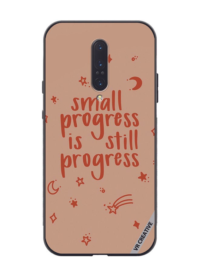 VR CREATIVE Protective Case Cover For OnePlus 7 Pro Small Progress Is Still Progress Design Multicolour - Image 1