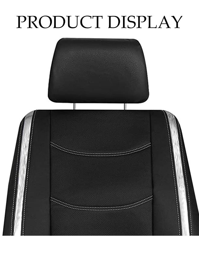 DUNISO 9 Pcs Car Seat Cover, Universal Fully Wrapped Seat Cushion, 5 Seats PVC Car Backrest Seat Cover, Wear Resistant And Anti Slip,Easy to Install， Suitable For All Seasons, Suitable for SUVs, Trucks, and Vans - Image 4