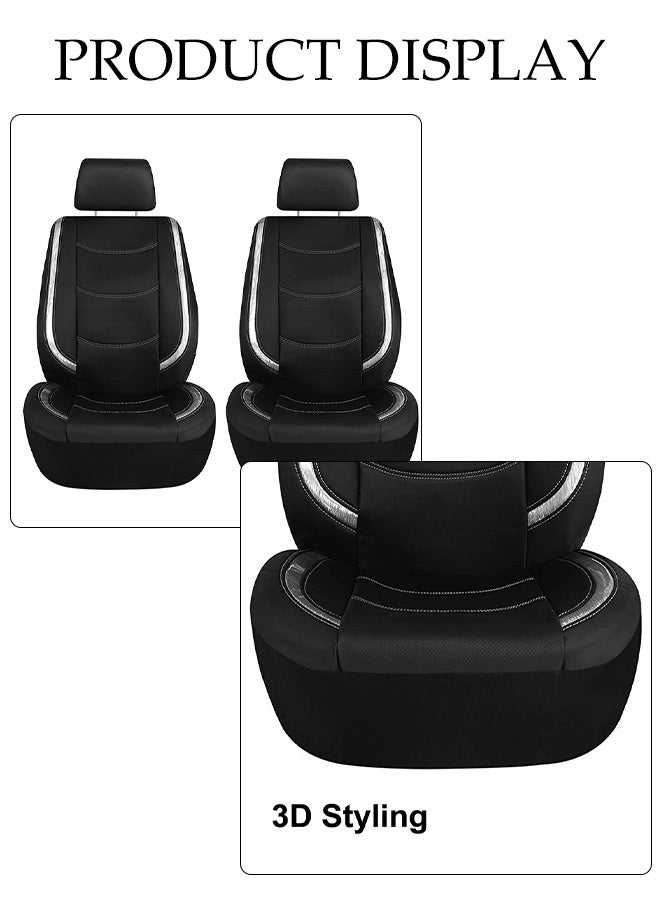 DUNISO 9 Pcs Car Seat Cover, Universal Fully Wrapped Seat Cushion, 5 Seats PVC Car Backrest Seat Cover, Wear Resistant And Anti Slip,Easy to Install， Suitable For All Seasons, Suitable for SUVs, Trucks, and Vans - Image 5