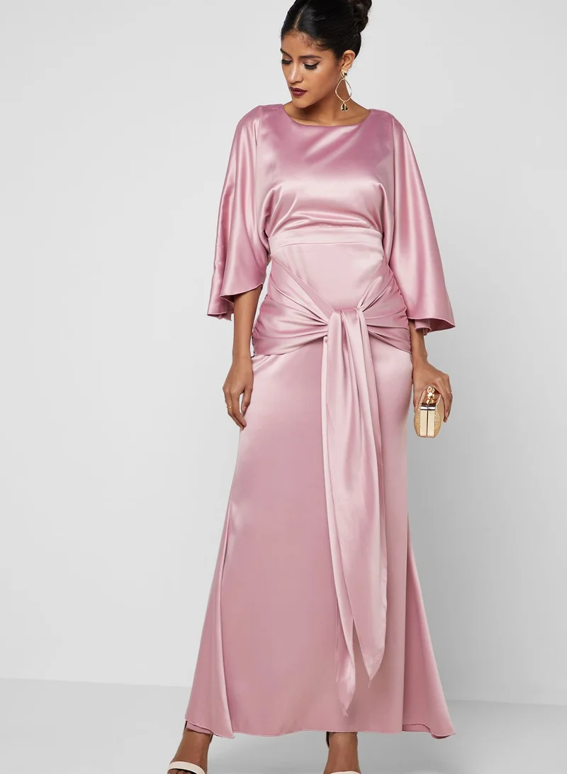 Ella Limited Edition Satin Sash Evening Dress