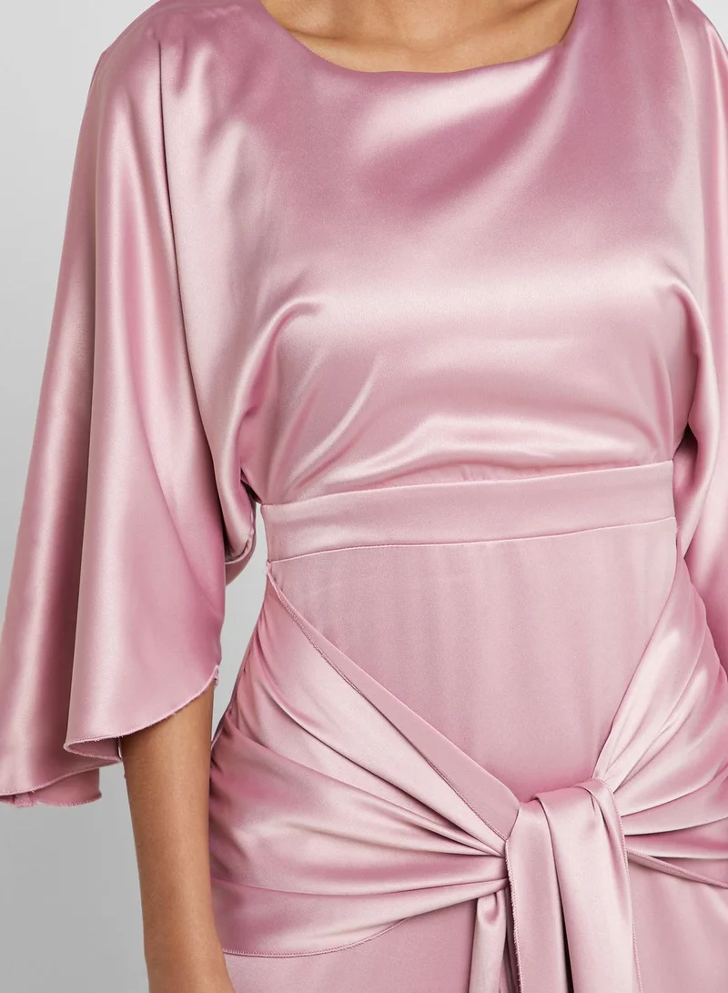 Ella Limited Edition Satin Sash Evening Dress