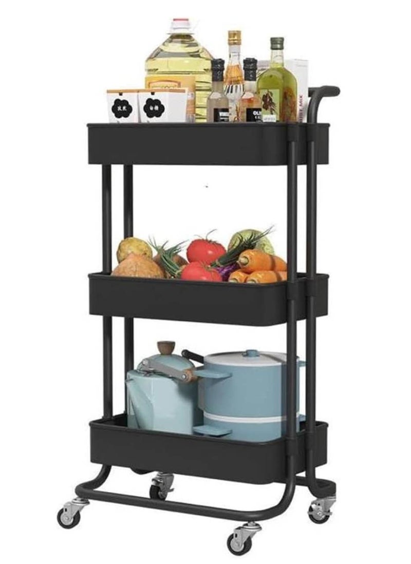 co arma - 3 tier metal rolling storage cart - Image 1