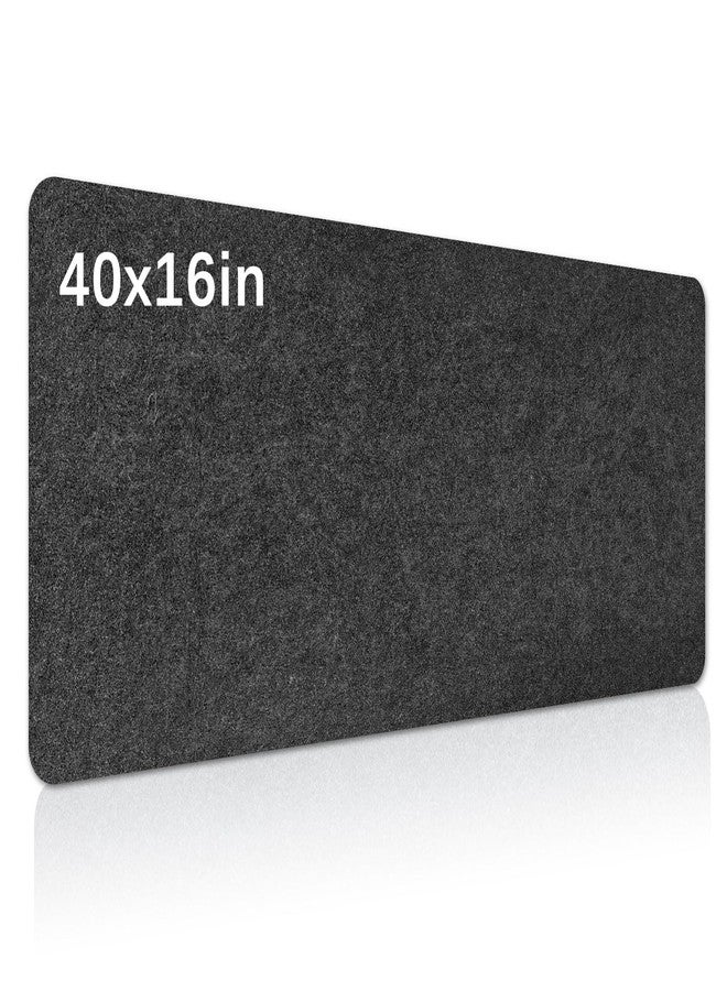 Anpuimult Large Felt Desk mat, 40''x16'' with Non-Slip Full Desk Mouse Pad,Office Computer Desk for Keyboard Mat,Felt Desk Mat for Desk Pad Protector（100x40cm） - Image 1