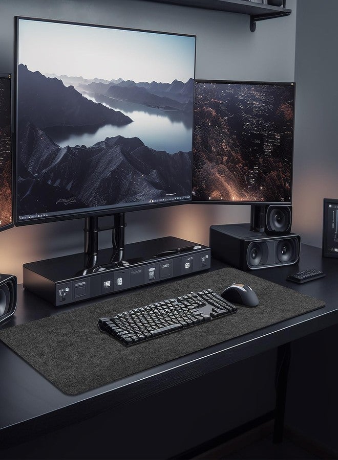 Anpuimult Large Felt Desk mat, 40''x16'' with Non-Slip Full Desk Mouse Pad,Office Computer Desk for Keyboard Mat,Felt Desk Mat for Desk Pad Protector（100x40cm） - Image 3