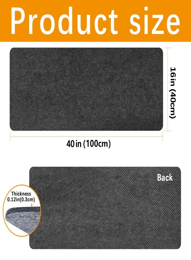Anpuimult Large Felt Desk mat, 40''x16'' with Non-Slip Full Desk Mouse Pad,Office Computer Desk for Keyboard Mat,Felt Desk Mat for Desk Pad Protector（100x40cm） - Image 2