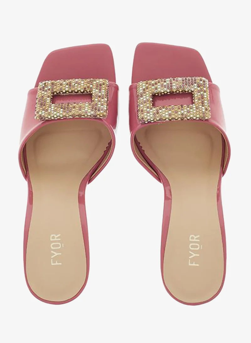 Fyor  Embellished Brooch Heeled Sandal  BCM 140 for Women | Best Price UAE