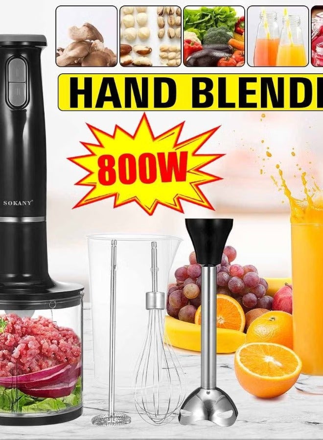SOKANY 5 in 1 Blender Electric Food Mixer Kitchen Detachable Hand Blender Egg Beater Vegetable Stand Blend Stainless Steel Blade - Image 2
