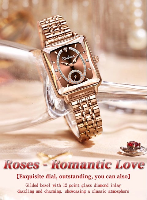 Women's Steel Strap Quartz Watch Waterproof Elegant Watch Ladies Gifts