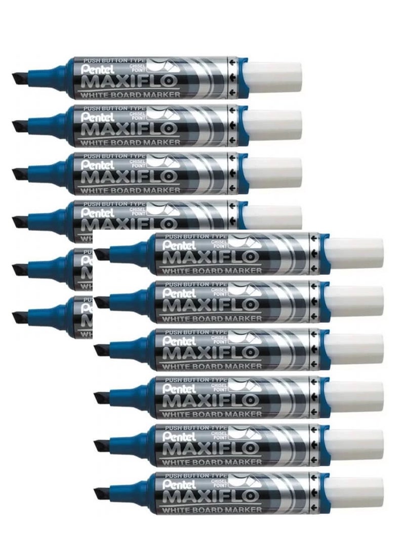 Pentel 12-Piece Maxiflo White Board Marker Blue Ink - Image 1