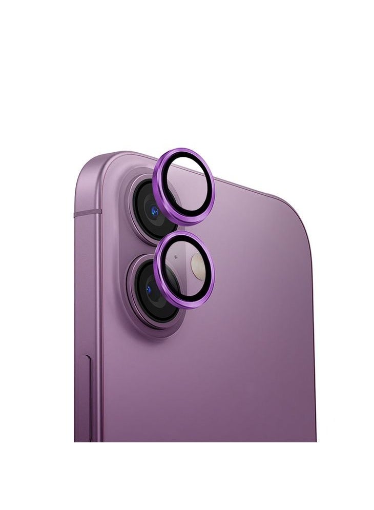 iPhone 16 Plus/iPhone 16 Camera Lens Protector, Individual Anti Scratch Metal Ring Tempered Glass Camera Screen Protector for iPhone 16 Accessories, Case Friendly  - Image 1
