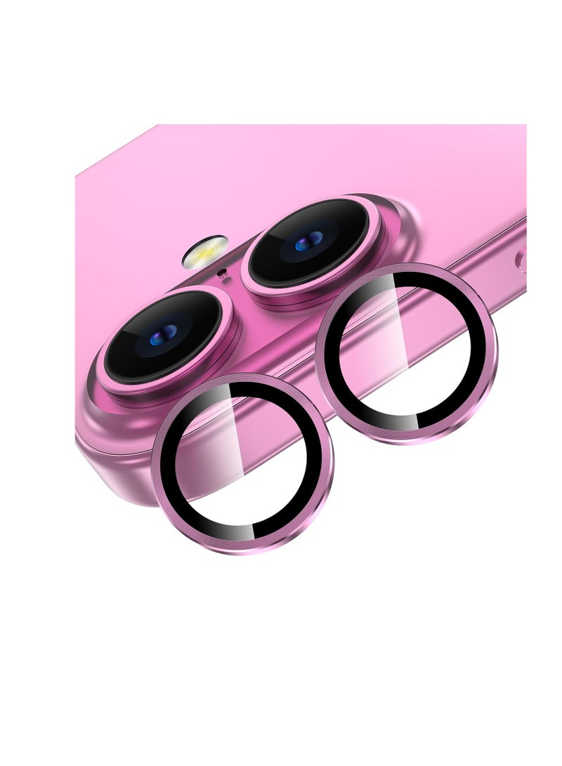 iPhone 16 Plus/iPhone 16 Camera Lens Protector, Individual Anti Scratch Metal Ring Tempered Glass Camera Screen Protector for iPhone 16 Accessories, Case Friendly  - Image 2