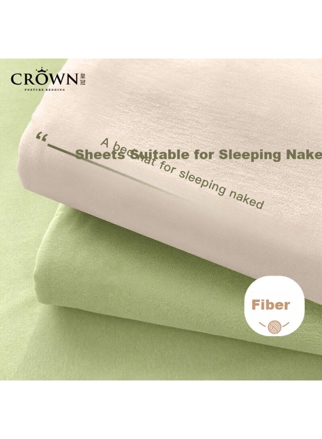 Crown Bed Sheet, Single Piece, Student Dormitory Single Bed Cover, Non-ice Silk Brushed, Bare Sleeping Hotel Duvet Cover, For 2.3x2.3 Meter Bed - Image 1