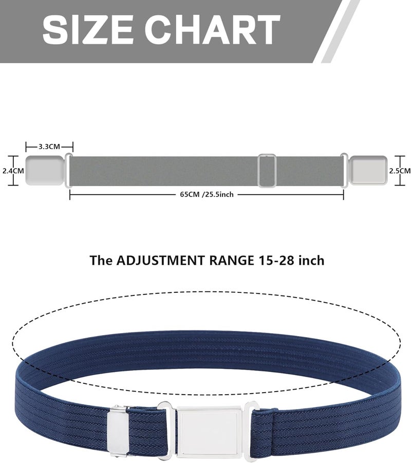 WELROG Kids Adjustable Magnetic Belt for Boys - Girls Elastic Stretch Buckle Belts Toddler - Image 4