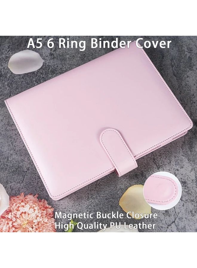Pink A5 6 Ring Binder 25 Sheets 4 Pocket Card Album 100 Slots Trading Card Collection - Image 3