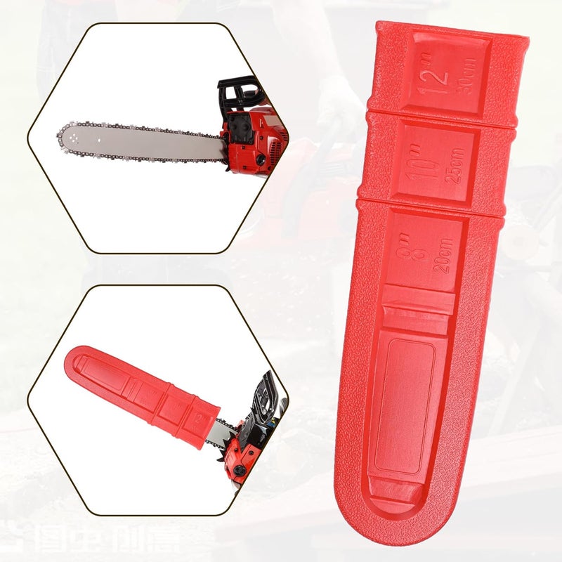 Sliverdew Chainsaw Chain Cover for 8-10-11 inch Chainsaw Bars, Universal Chainsaw Bar Scabbard Cover Red Chainsaw Storage Guide Plate Cover Chainsaw Blade Guard Case Protective Chainsaw Chain Case - Image 4