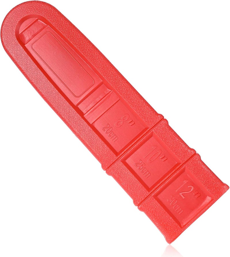 Sliverdew Chainsaw Chain Cover for 8-10-11 inch Chainsaw Bars, Universal Chainsaw Bar Scabbard Cover Red Chainsaw Storage Guide Plate Cover Chainsaw Blade Guard Case Protective Chainsaw Chain Case - Image 1