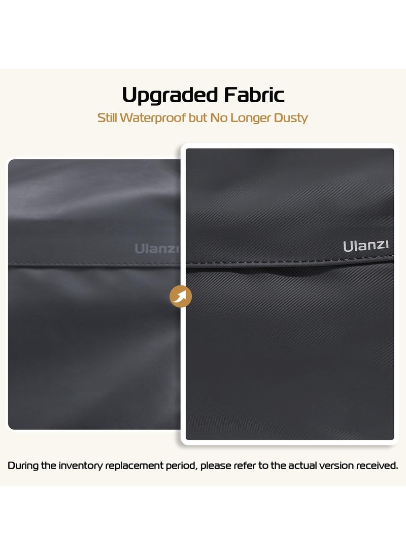 ULANZI Versatile Camera Shoulder Bag Photography Travel Messenger Portable Travel Bag Accessories Stylish Crossbody DSLR Sling Bag Compatible with Sony Canon etc -Black - Image 3