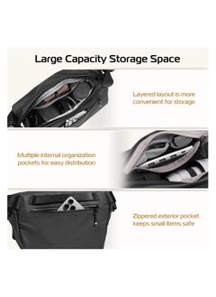 Ulanzi ULANZI Versatile Camera Shoulder Bag Photography Travel Messenger Portable Travel Bag Accessories Stylish Crossbody DSLR Sling Bag Compatible with Sony Canon etc -Black  - Image 5