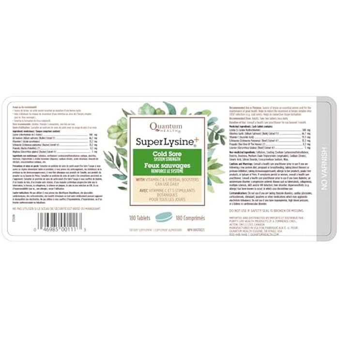 Quantum Super Lysine, 180 Count - Image 2