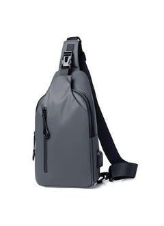 Generic Trendy Casual Crossbody Bag for Men Grey 