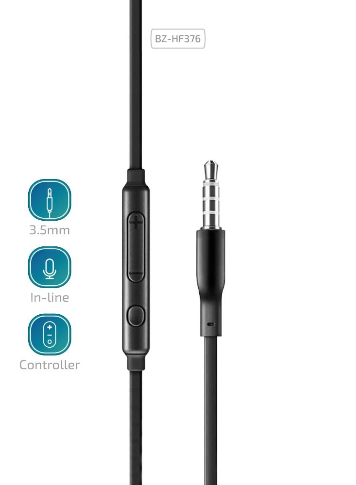 بريزلر سماعة أذن سلكية نصف داخل الأذن مع صوت ديناميكي كريستالي واضح - Image 3