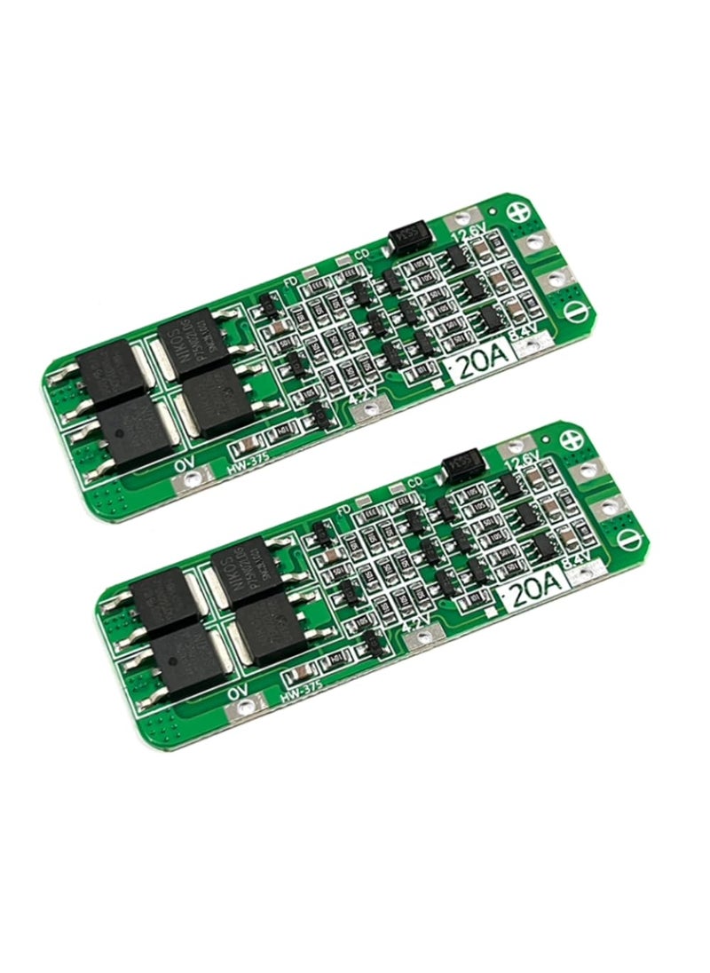 MaisonUp MaisonUp Pack of 2111V 126V 20A 3S Lithium Battery Protection PCB BMS Board for 18650 18550 Liion Lipo Battery Cell Packs Safety Overcharge OverDischarge Overcurrent Protection  - Image 1