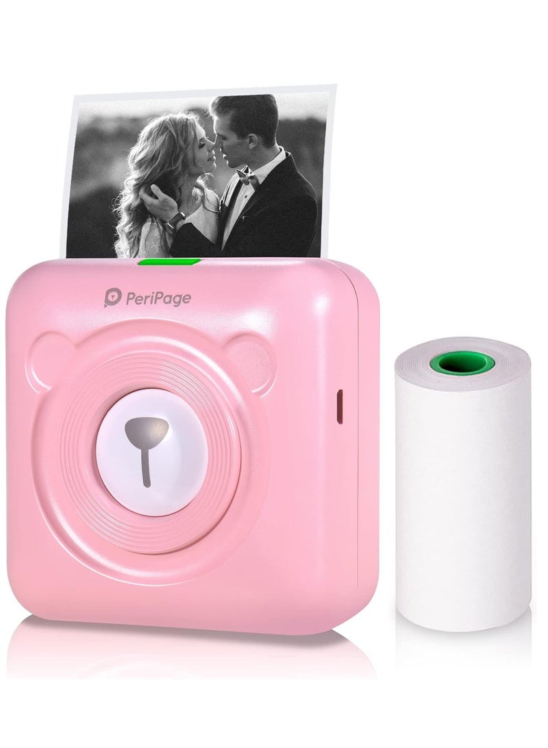 PeriPage Bisofice PeriPage Mini Printer, PeriPage A6 Pro 304DPI, Pocket HD Wireless BT Thermal Printer Picture Photo Label Memo Notes Journal Receipt Paper Instant Printer Sticker AR Photo Inkless Printing - Image 1