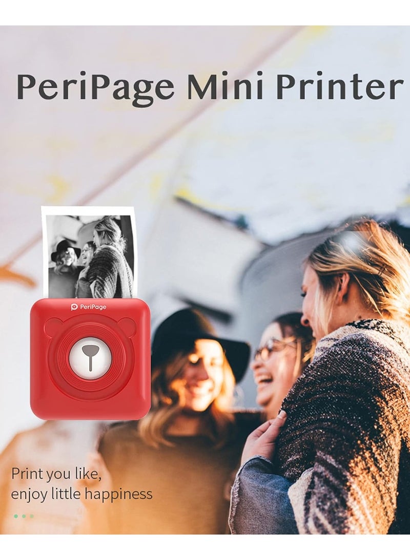 PeriPage Bisofice PeriPage Mini Printer, PeriPage A6 Pro 304DPI, Pocket HD Wireless BT Thermal Printer Picture Photo Label Memo Notes Journal Receipt Paper Instant Printer Sticker AR Photo Inkless Printing - Image 3