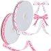 Shappy 2 Rolls Breast Cancer Awareness Ribbon Grosgrain Breast Cancer Ribbon Pink Craft Printed Ribbon Total 40 Yards for Wrapping Party DIY Hair Bow 38 Inch Wide - Image 2