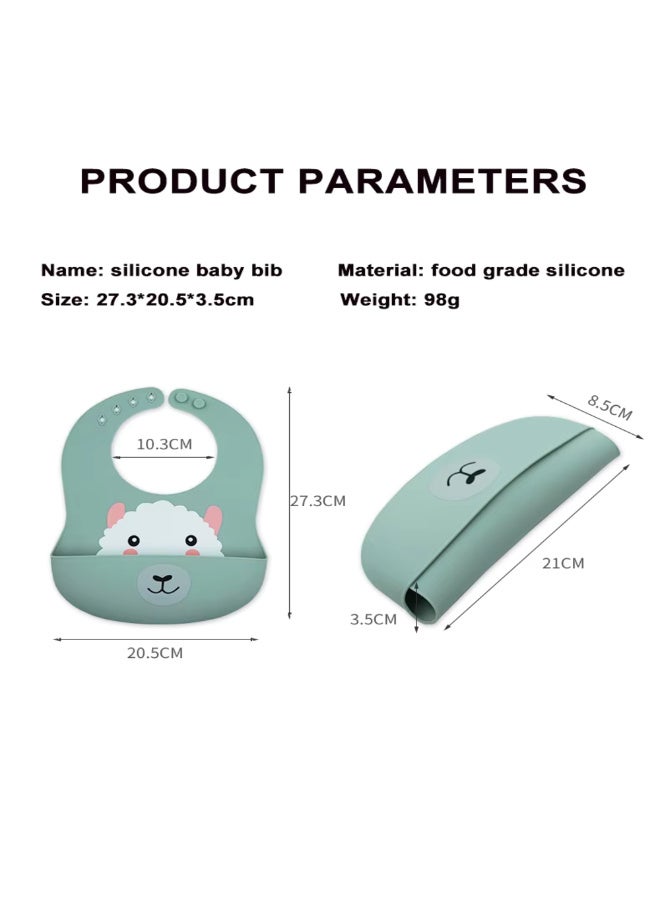 MiniMe Waterproof Silicone Baby Bib Custom Pattern | Multi-Color | Food-Safe Plastic | Airtight Seal & Easy To Clean | Durable & Long-Lasting | Keeps Food Fresh | Lightweight | BPA-Free | Safe Use. - Image 5