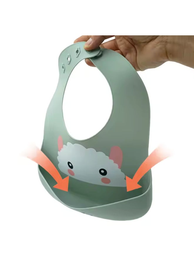 MiniMe Waterproof Silicone Baby Bib Custom Pattern | Multi-Color | Food-Safe Plastic | Airtight Seal & Easy To Clean | Durable & Long-Lasting | Keeps Food Fresh | Lightweight | BPA-Free | Safe Use. - Image 2