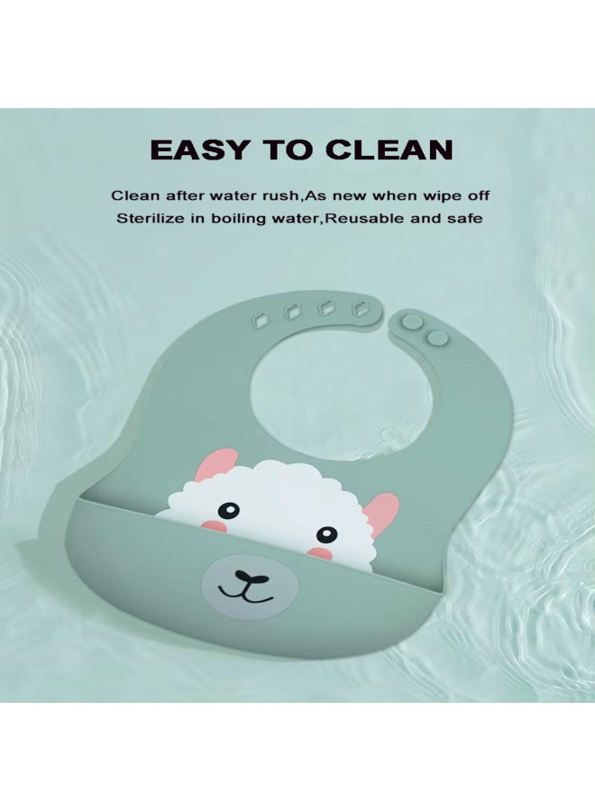 MiniMe Waterproof Silicone Baby Bib Custom Pattern | Multi-Color | Food-Safe Plastic | Airtight Seal & Easy To Clean | Durable & Long-Lasting | Keeps Food Fresh | Lightweight | BPA-Free | Safe Use. - Image 3