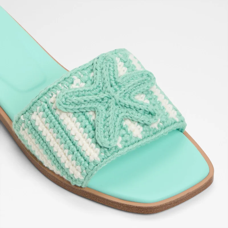 Aldo  SABBIA Open Toe Crochet Flat Sandals for Women | Best Price UAE