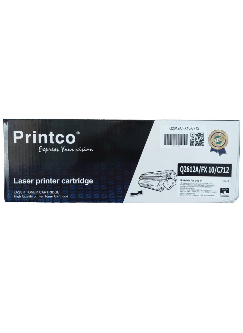 Printco Compatible With Toner Cartridge HP 12A Q2612A Replacement for HP Laserjet 1020 1010 1012 1018 1022 3015 3030 3050 3055 3020 1022n 3052 M1005 M1319f MFP Works With Canon FX10 C712  - Image 3