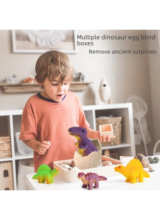 null - Children's Dinosaur Egg Hatching Water Toy Fun Simulation Animal Molds Surprise Cracking Dinosaur Educational Toy Set-Color:Small Chinese Hatching Eggs-Full Set Of 6 - Image 1