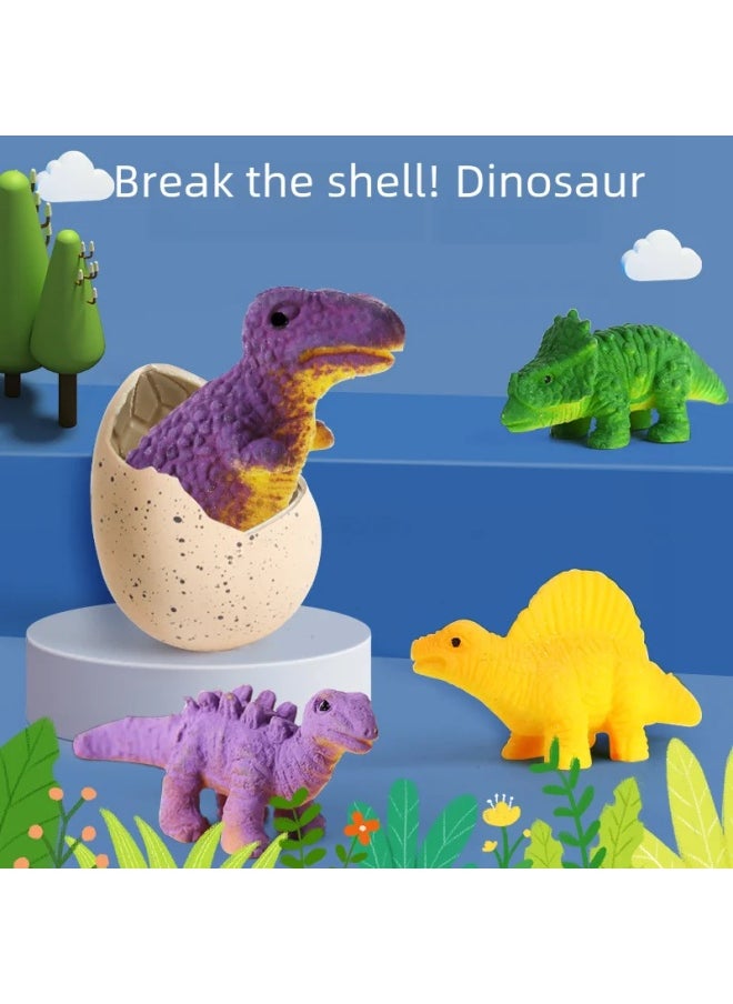 null - Children's Dinosaur Egg Hatching Water Toy Fun Simulation Animal Molds Surprise Cracking Dinosaur Educational Toy Set-Color:Small Chinese Hatching Eggs-Full Set Of 6 - Image 1