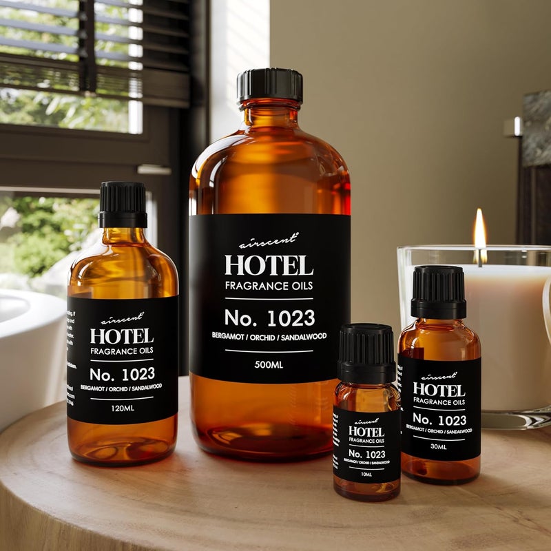 AirScent Hotel Diffuser Oil No. 1023 Inspired by The Baccarat Hotel Scent - Love Affair Fragrance Oil for Ultrasonic and Waterless Diffusers and Crafting - 10 mL, 0.34 fl oz Glass Bottle with Dropper - Image 5